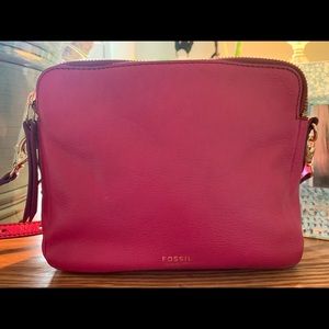 Hot Pink Fossil Crossbody